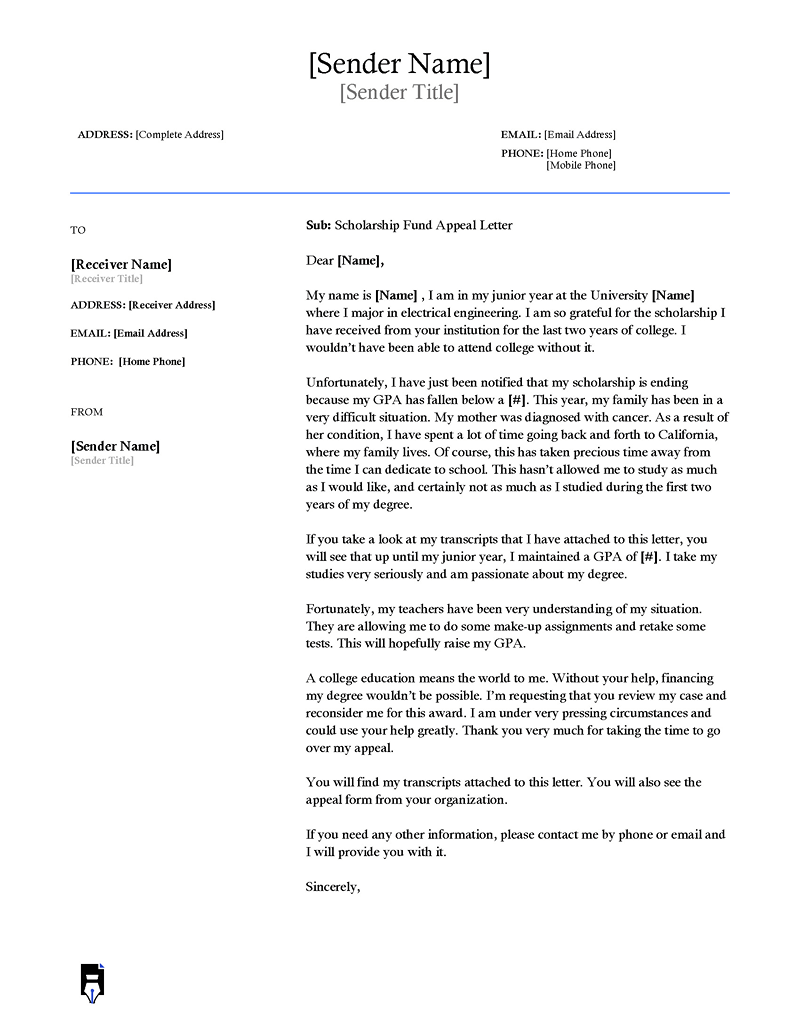 Scholarship Fund Appeal Letter-01