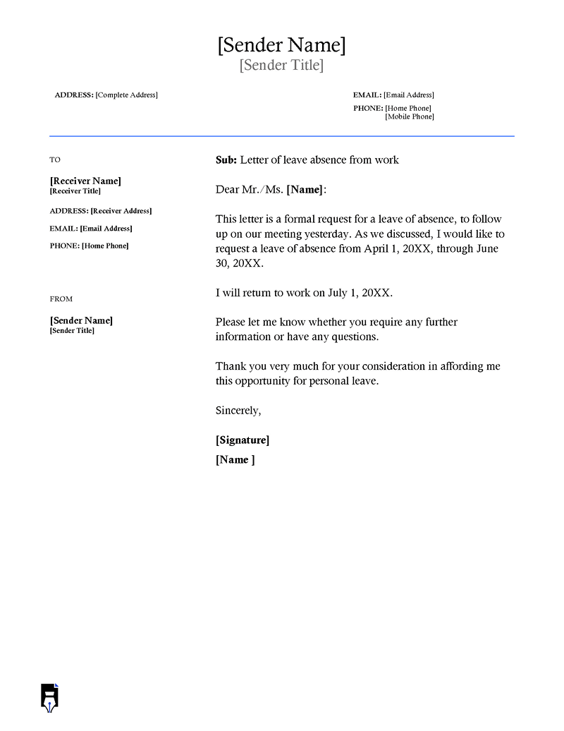 Sample letter to request time off from work-04
