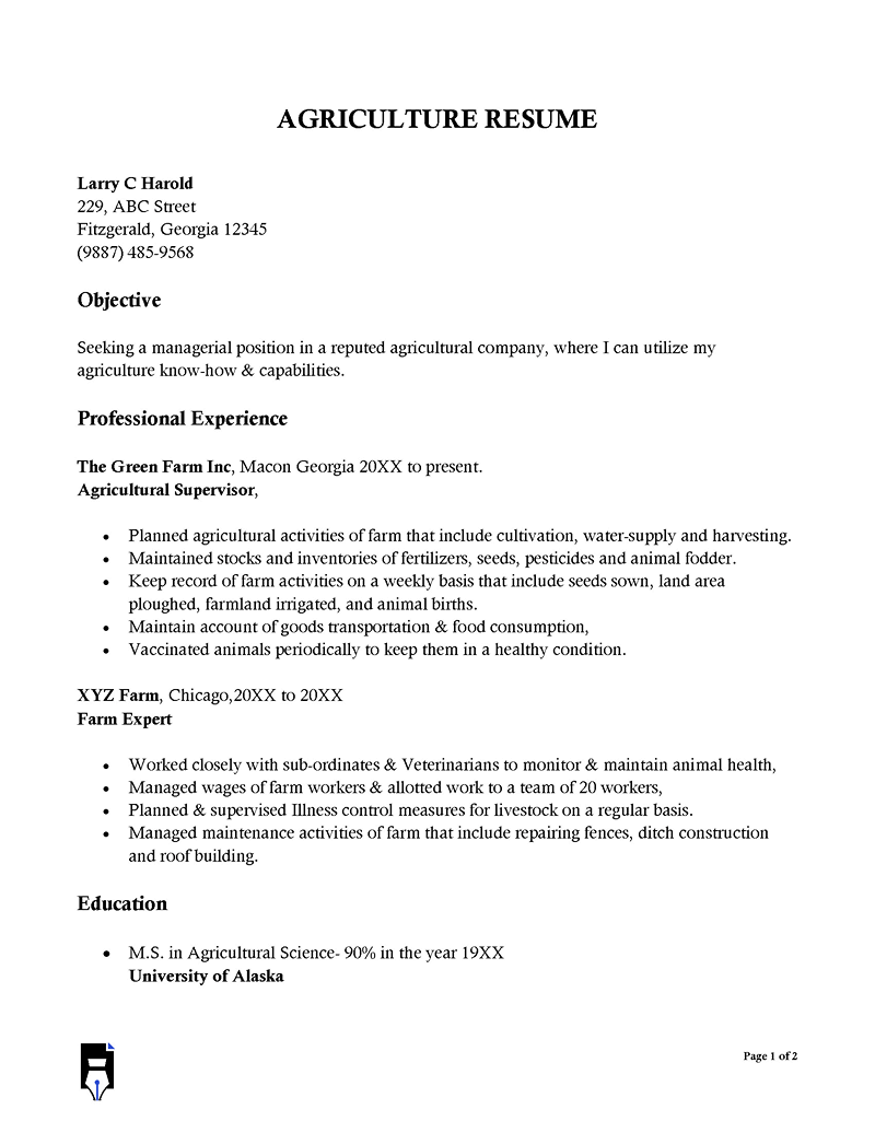 
self employed farmer resume-06
