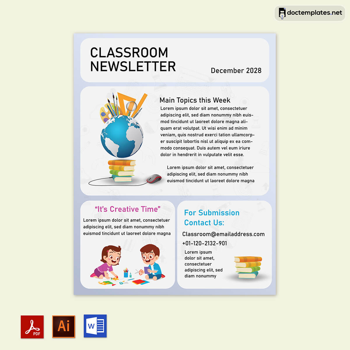 classroom newsletter template free