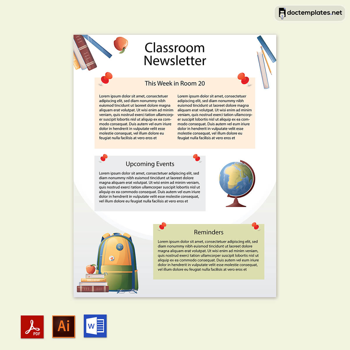 free editable classroom newsletter templates for word
