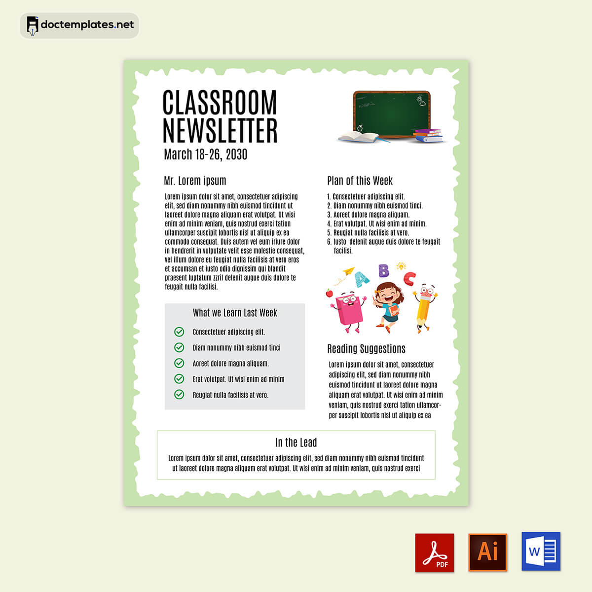 create a classroom newsletter
