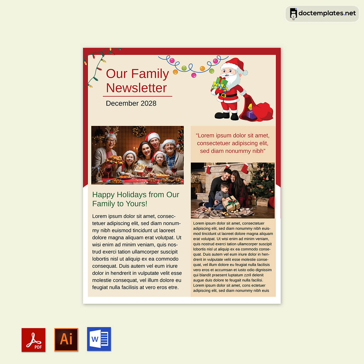 family newsletter website 02