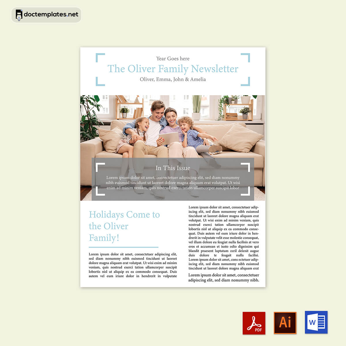 how to write a family newsletter