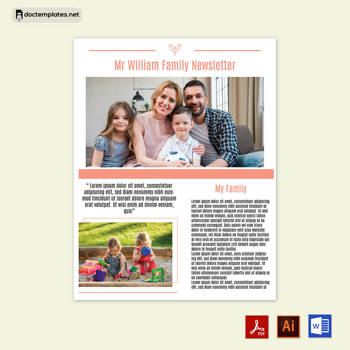 how to write a family newsletter
01
