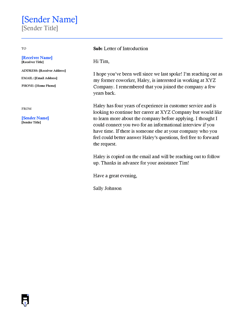 6 Letter of Introduction Templates [Examples & Writing Tips]