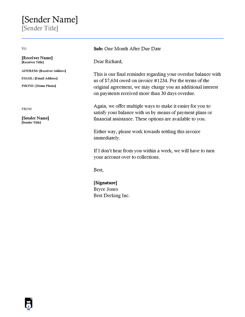 Past due letter template Word-04
