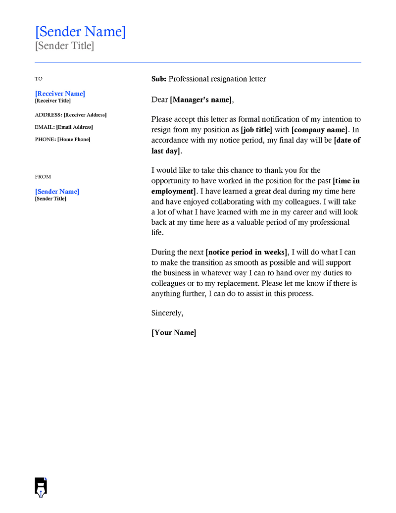 Professional resignation letter-03