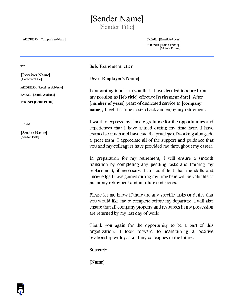 Retirement letter to employee-03 