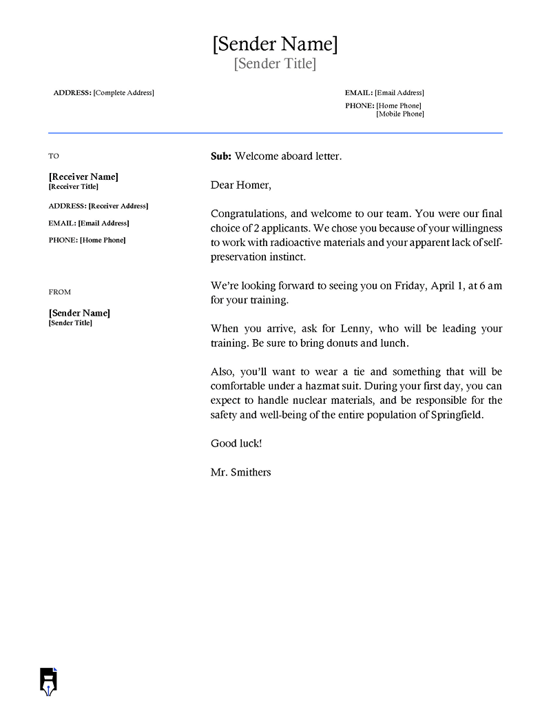 Welcome letter format
-02