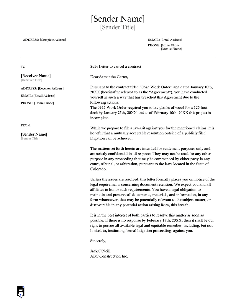 Sample response to breach of contract letter-05