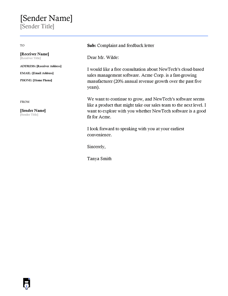 Business letter Sample PDF-05