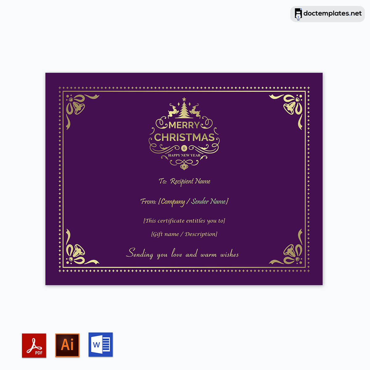 christmas award certificate template free download