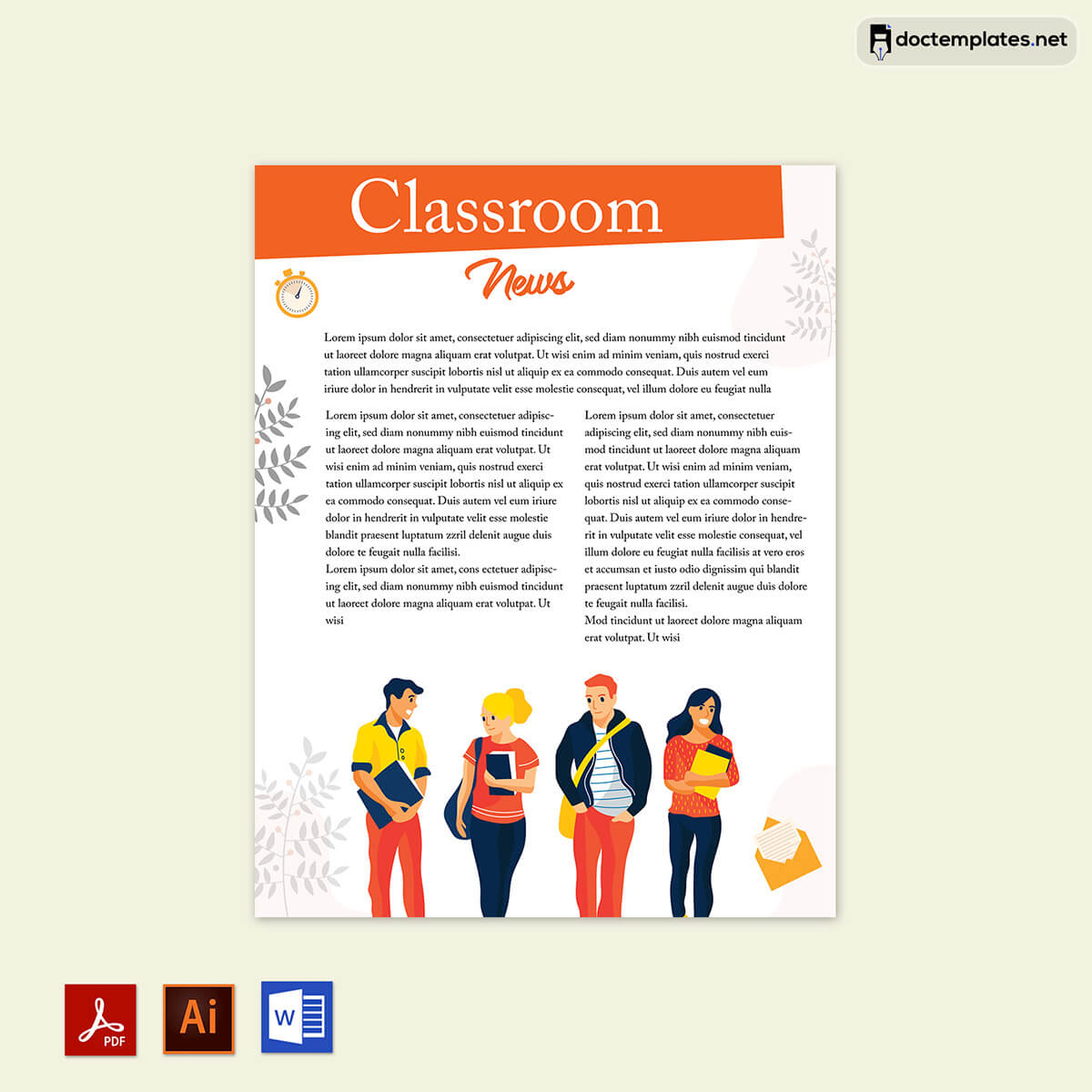 free editable classroom newsletter templates for word 02