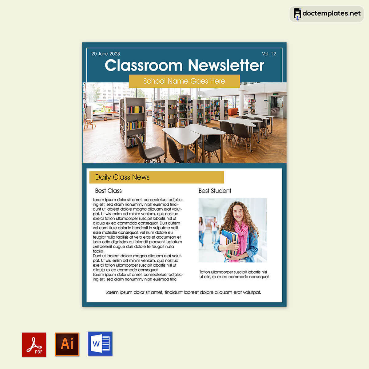 monthly classroom newsletter 04 