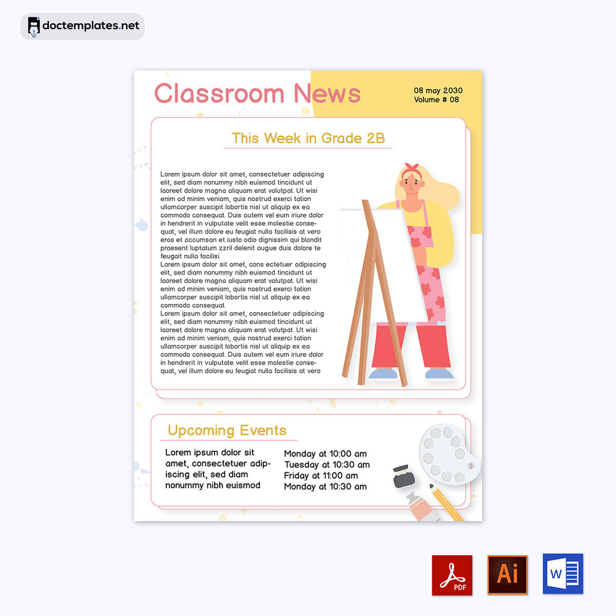 free editable classroom newsletter templates 06