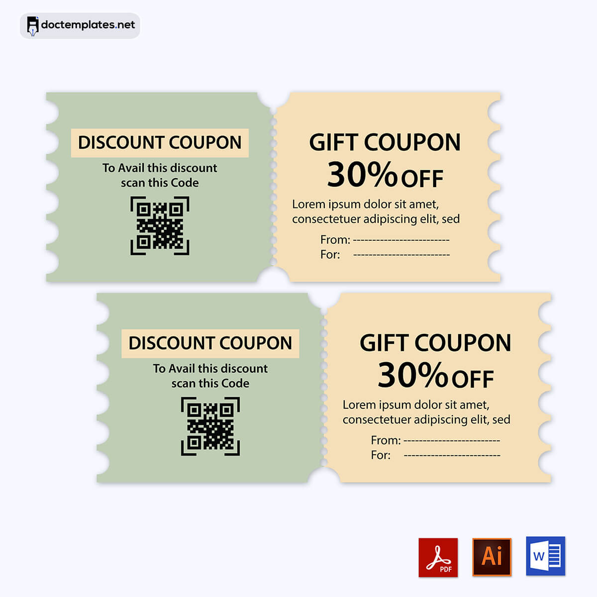 Gift coupon template free 01