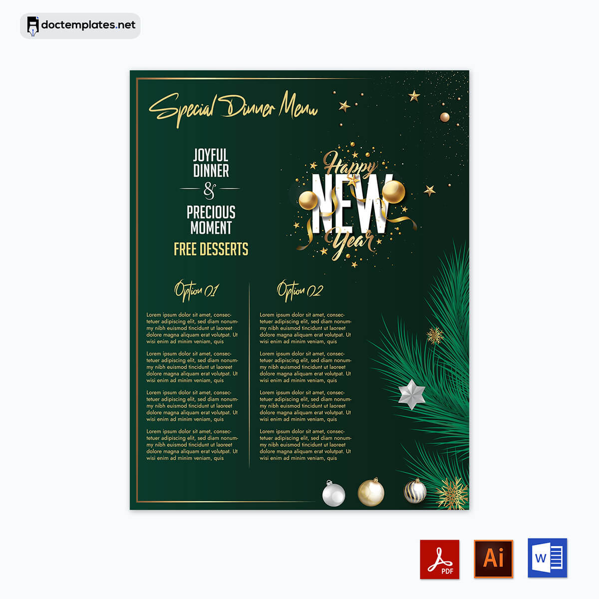 new year menu background 01