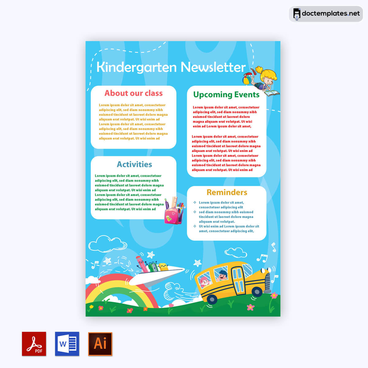 12-free-printable-kindergarten-newsletter-templates