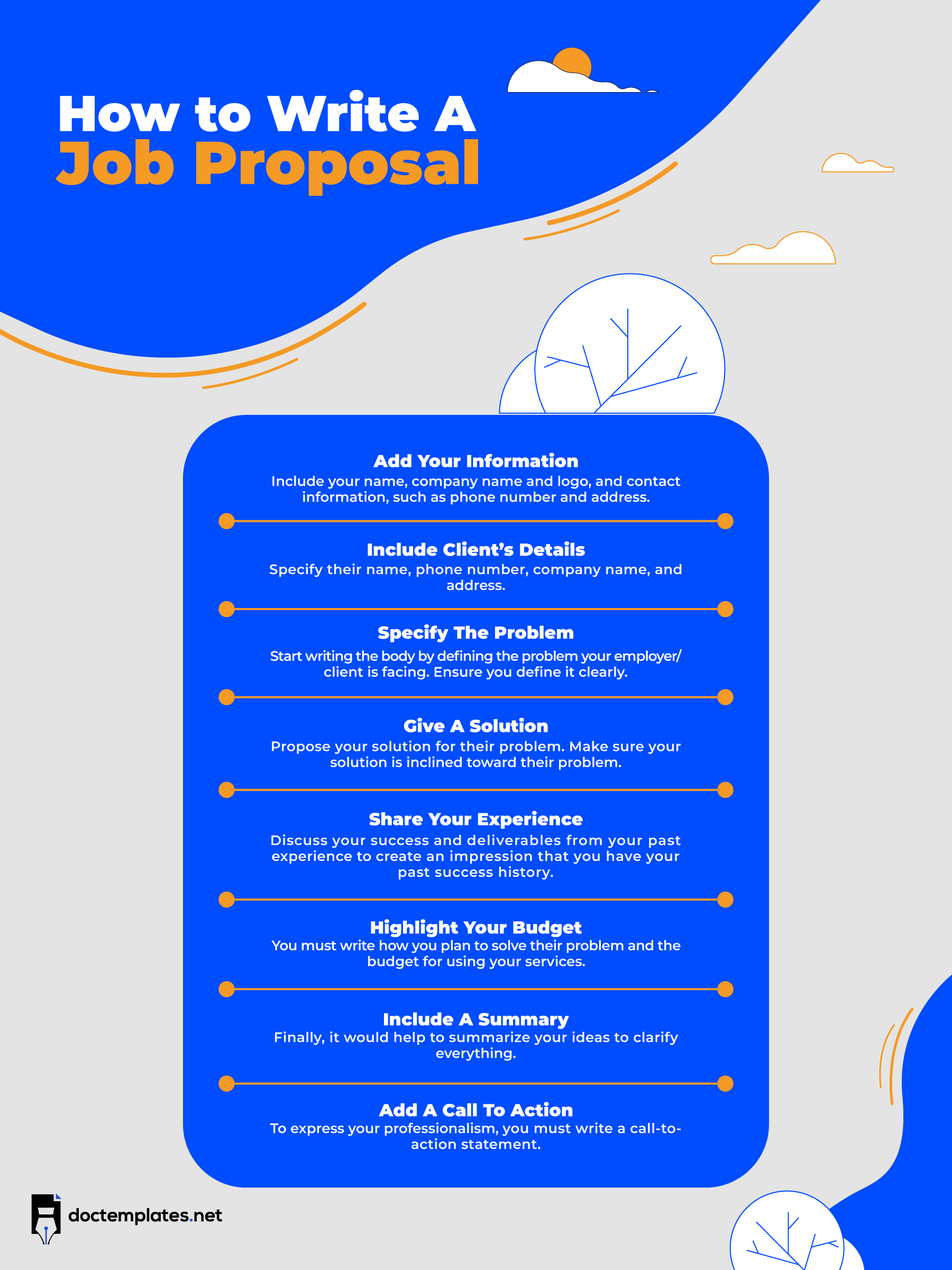 This infographic is about writing job proposal.