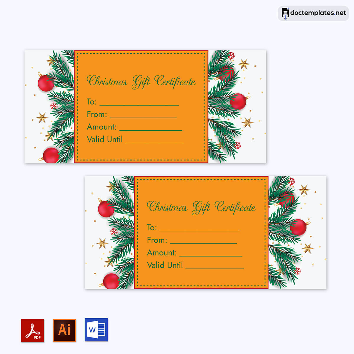 free printable christmas gift certificate template 07
