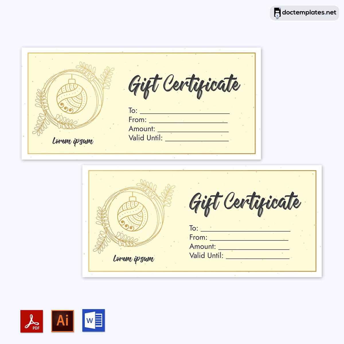 free printable christmas gift certificate template 10