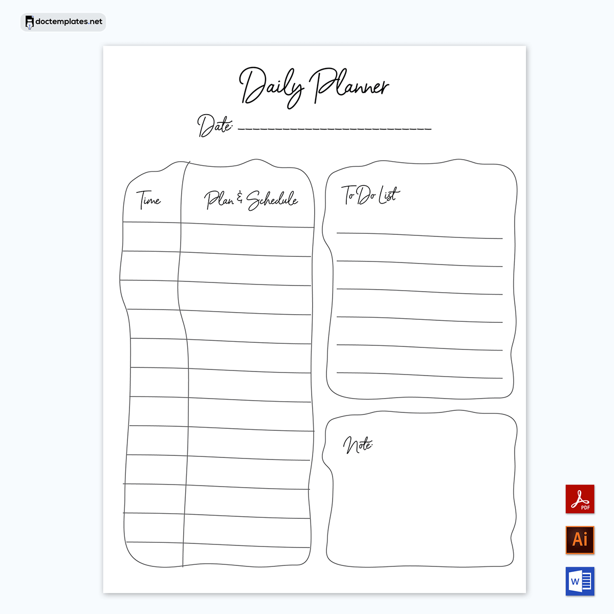 Yearly Daily Planner Template