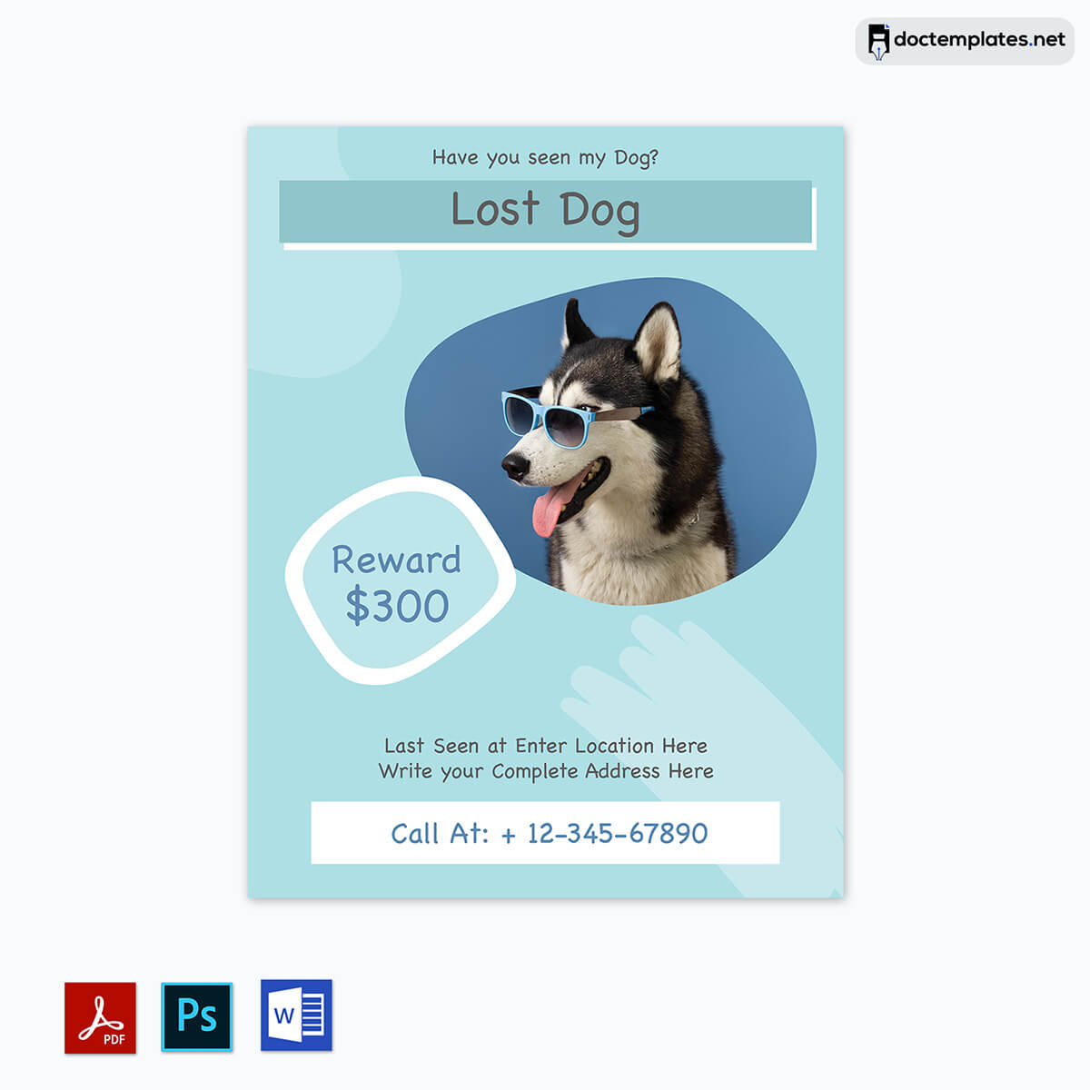 "Customizable Pet Finder Flyer" - Customize this template to create a flyer for finding lost cats and dogs.