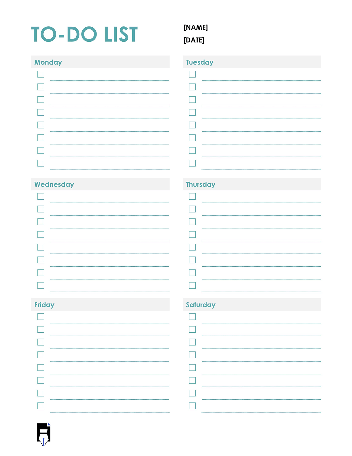 Free To Do List Template Word Download