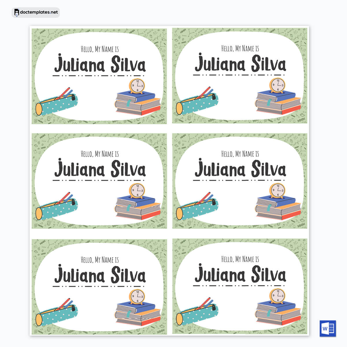 "Avery Name Tag Template Samples - Editable and Print-Ready"