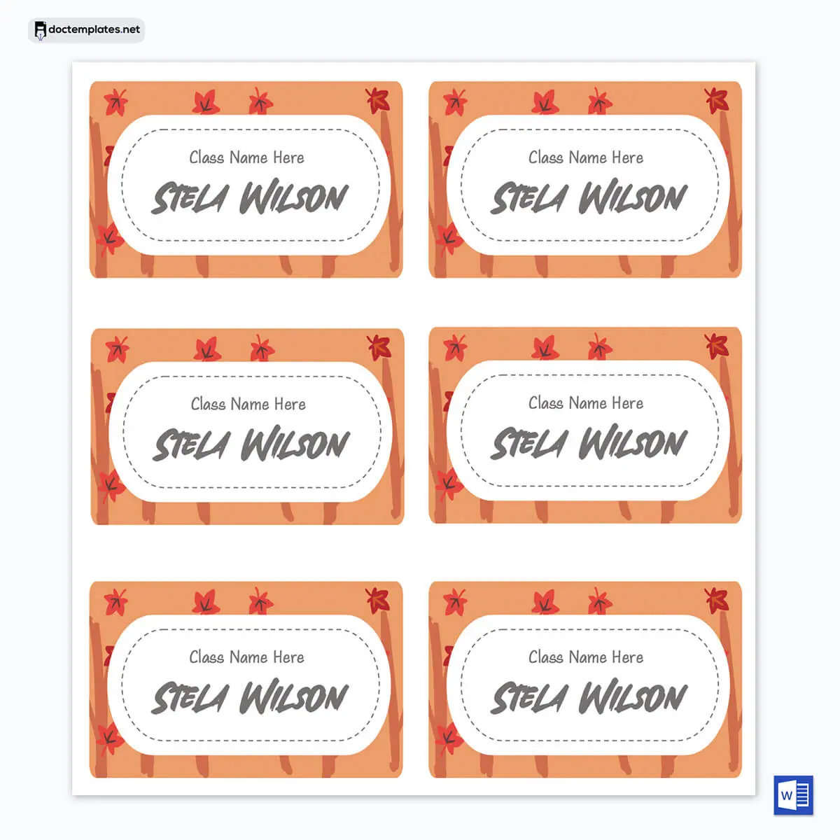 Name Tag Design Example 12 FREE Name Tag Templates - Editable