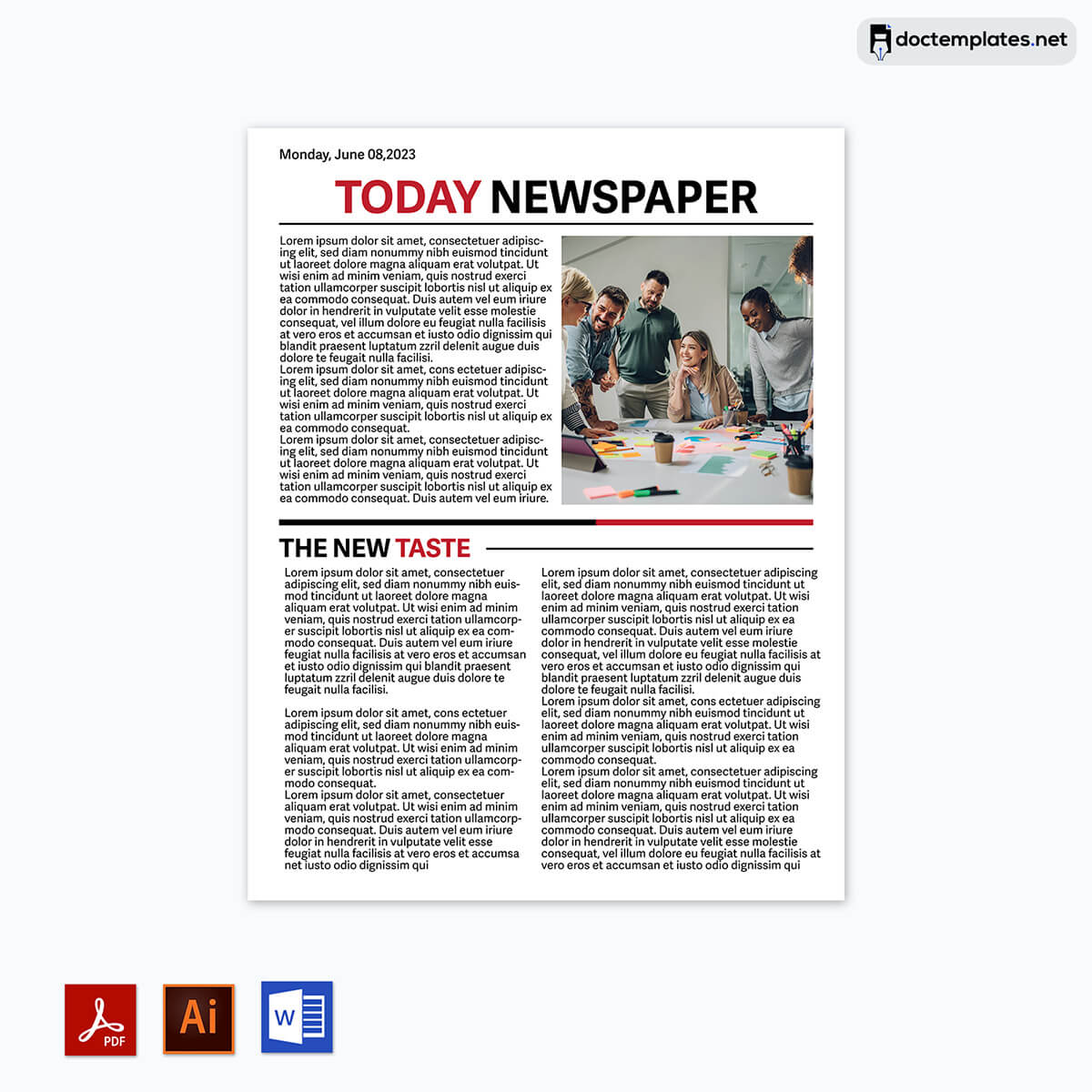 Premium Newspaper Template for Adobe Illustrator - Customizable and Exclusive