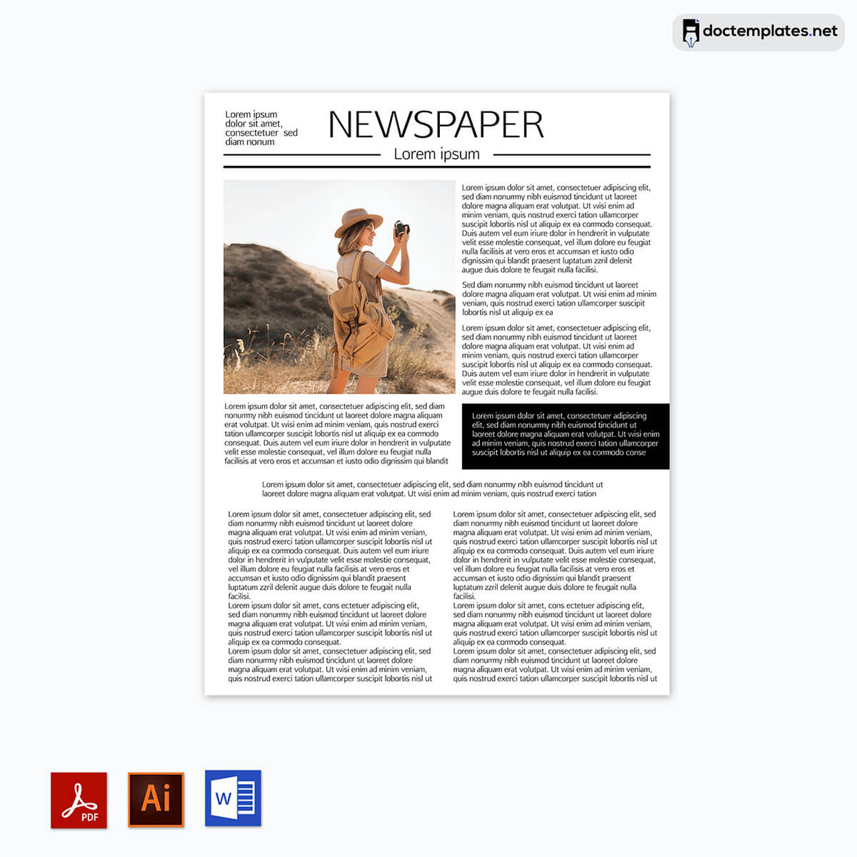 Professional Newspaper Template - Exclusive and Editable Design