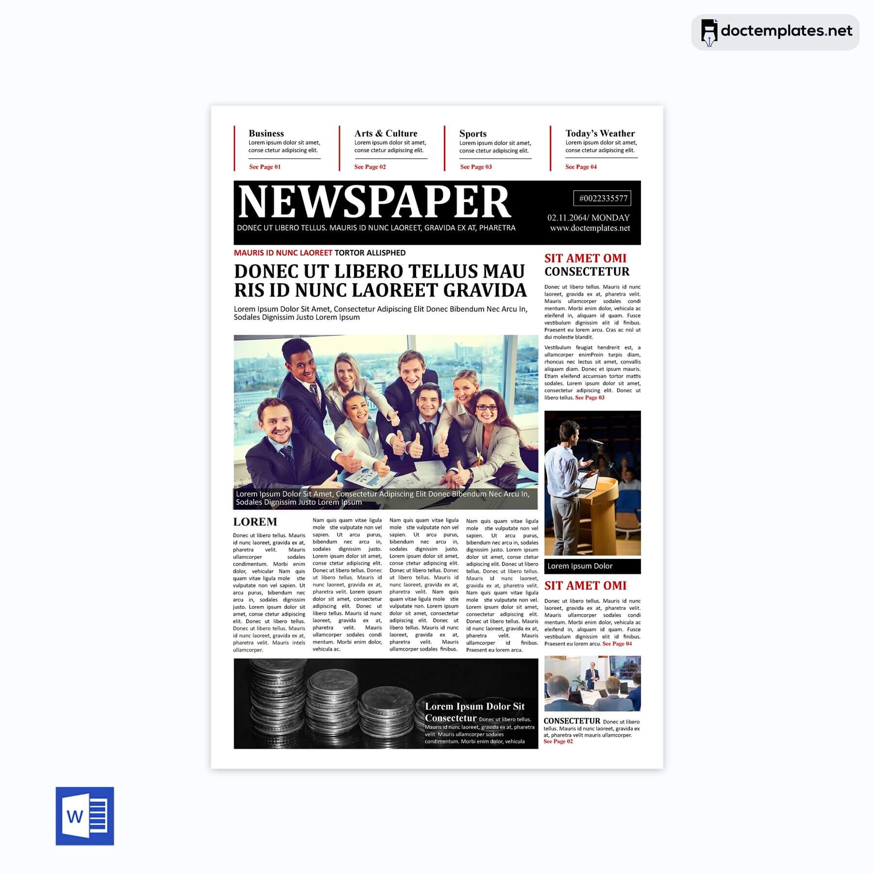 Ad-Newspaper-Template free download in ms word
