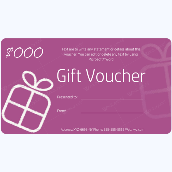 Food and Drink Gift Coupon Template