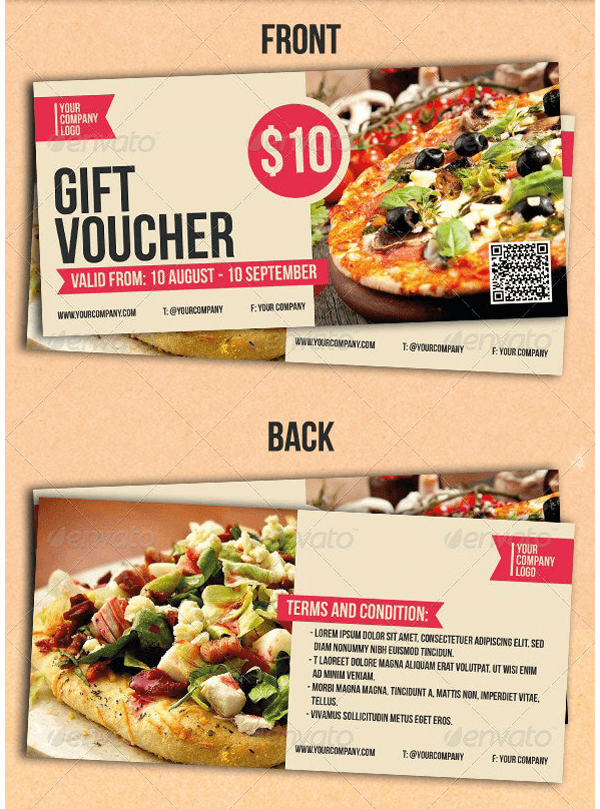 Restaurant Gift Coupon Template
