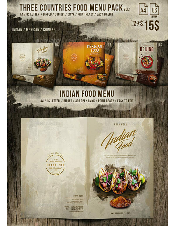 Indian Style Restaurant Menu 12