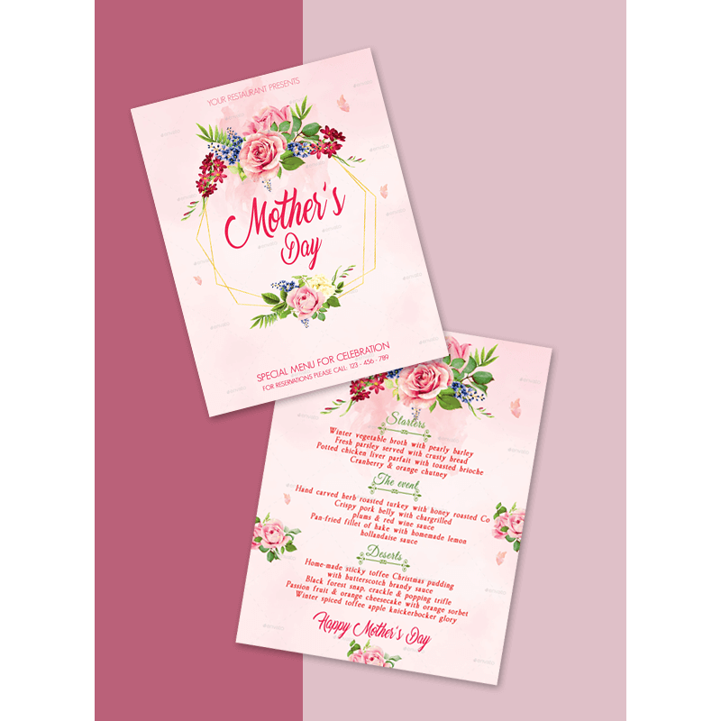 Mother’s Day Menu Template 05