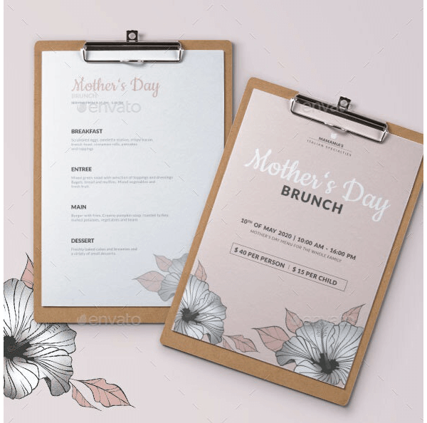 Mother’s Day Menu Template 04