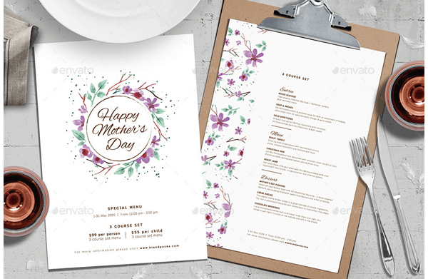 Mother’s Day Menu Template 03