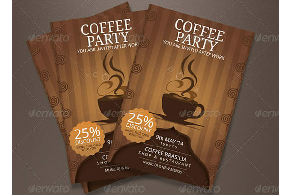 Coffee Party Invitation Template