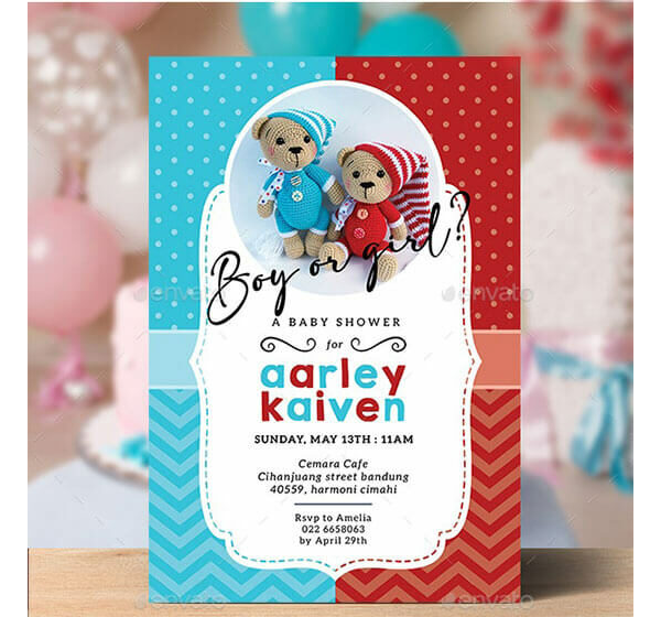 Baby Shower Party Invitation Template