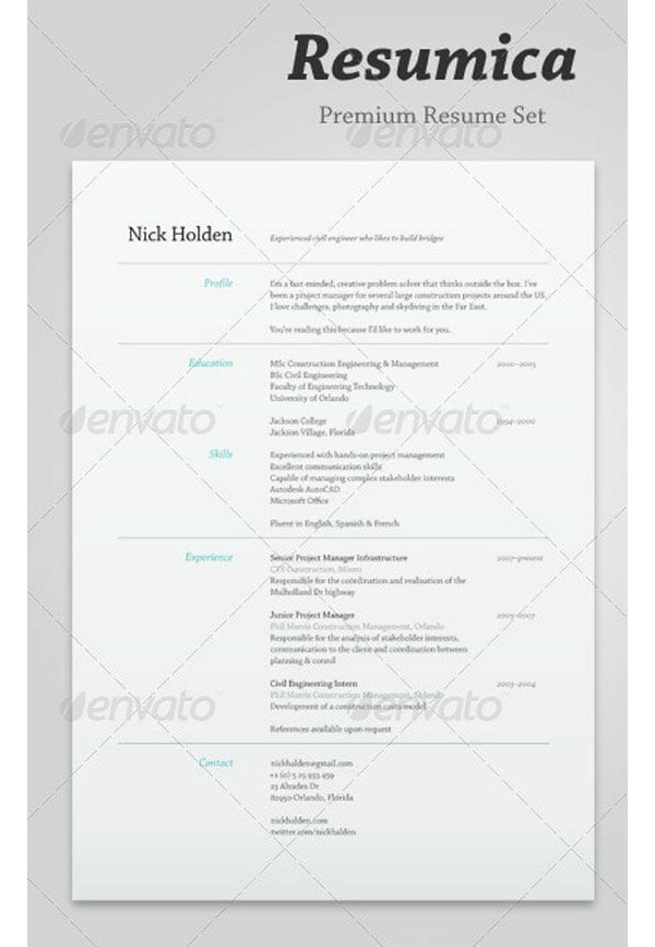 Agricultural CV and Resume Templates 26