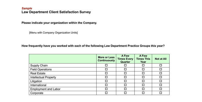 Project Client Satisfaction Survey Template