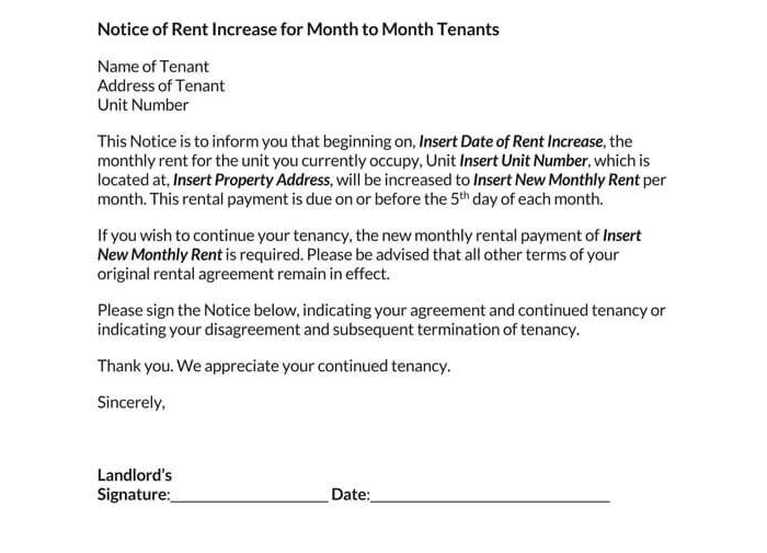 Rent Increase Notice 03
