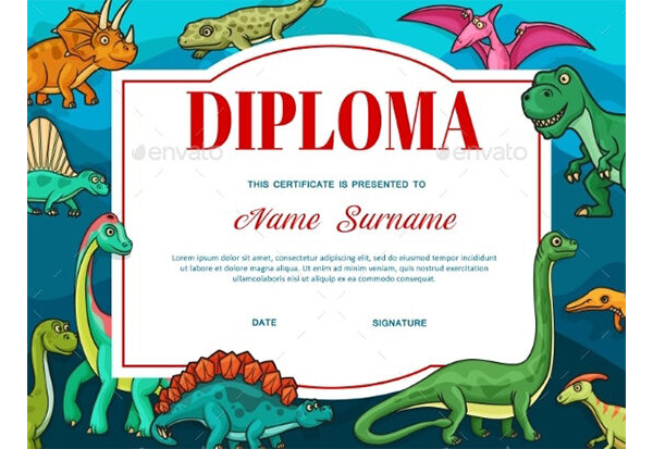 Kindergarten Diploma Certificate 05